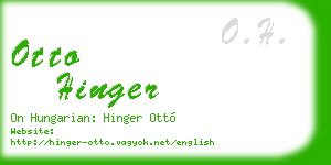 otto hinger business card