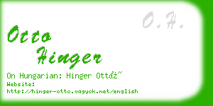 otto hinger business card